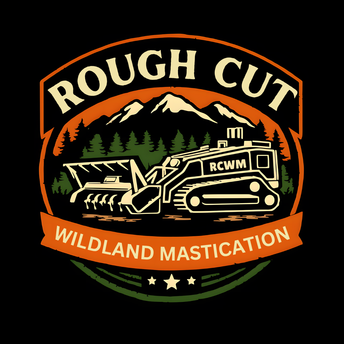 RCWM Primary Logo Rough Cut Wildland Mastication Logo
